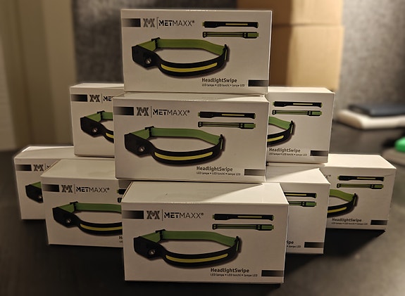 Otsalamppuja heijastimella, 350/120 lm valot, USB-C, uusia!