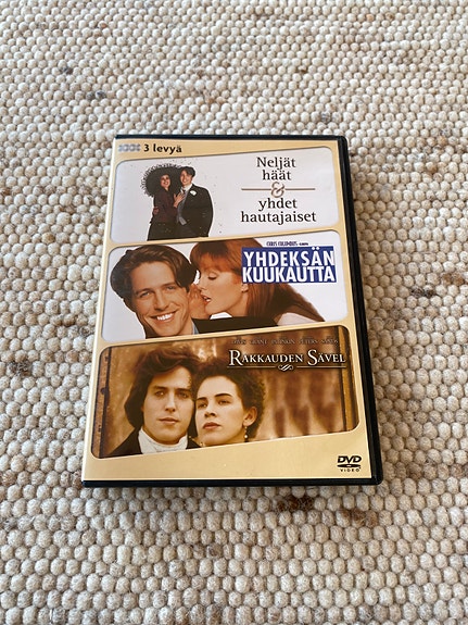 Hugh Grant 3 elokuvan dvd boxi