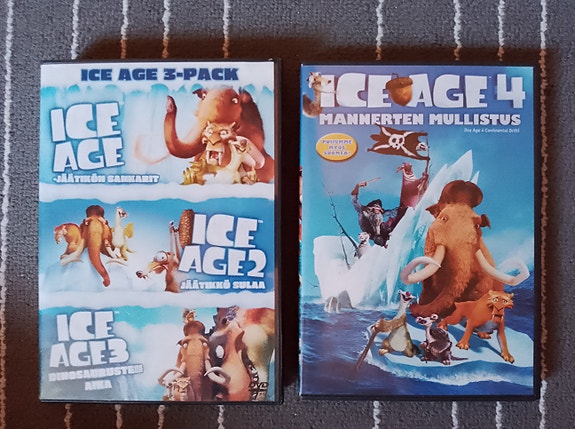 Ice Age DVD elokuvat 1-4