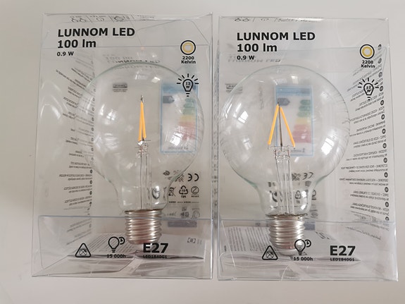 LUNNOM Led-lamppu E27 100lm halk 95mm