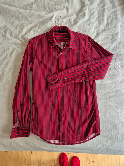 Marimekko jokapoika XS punainen raidallinen