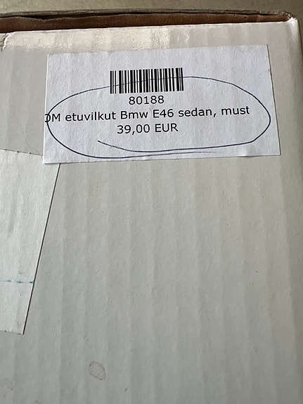 BMW E46 sedan etuvilkut JDM black