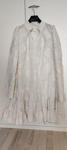 H&M valkoinen mekko S polyesteri