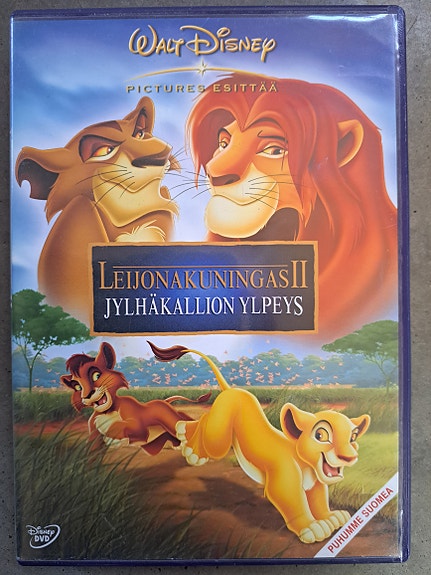 Leijonakuningas II jylhäkallion ylpeys dvd