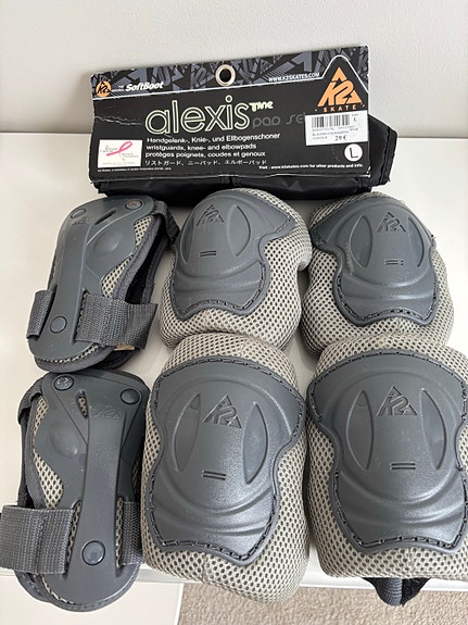 K2 Alexis suojapaketit rullaluisteluun koko L harmaa