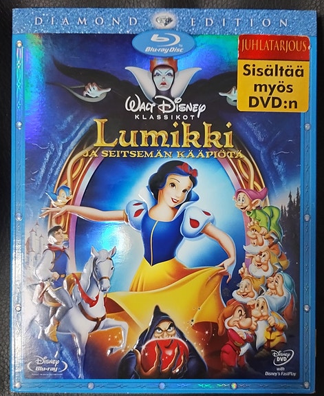Disney, Lumikki ja seitsemän kääpiötä, Diamond Edition,  Blu-ray + DVD