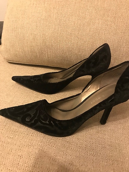 Nine West korkokengät koko 38 musta, mokkanahkaa