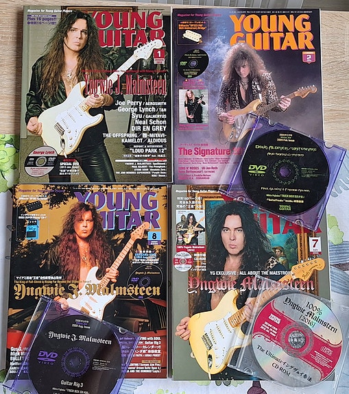 Yngwie J Malmsteen Japan YG lehdet ja levyt.