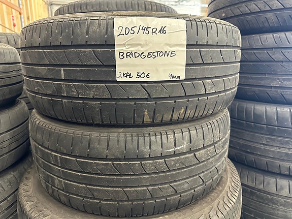 205/45R16 Bridgestone käytetyt kesärenkaat