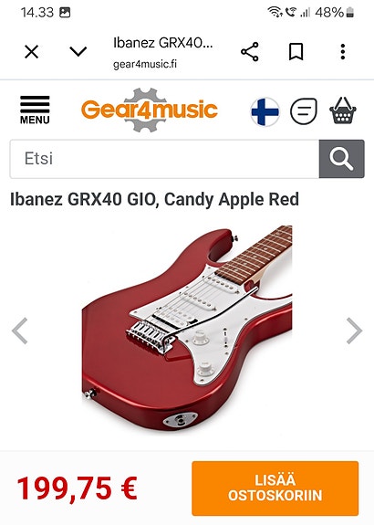Ibanez GRX40 GIO sähkokitara Candy Apple Red