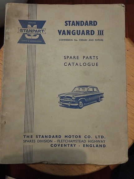 Standard Vanguard III Spare Parts Catalogue