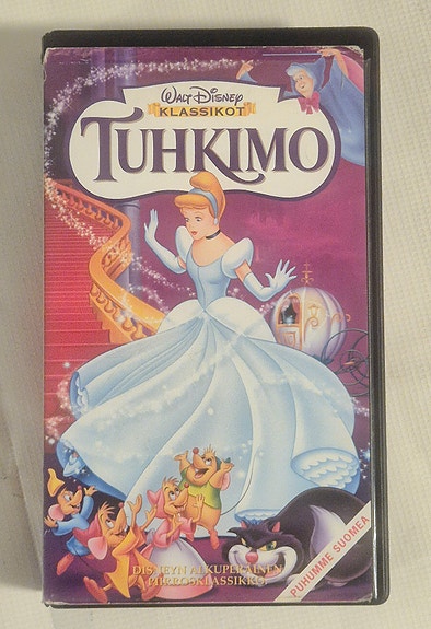 Disney Tuhkimo VHS, suomeksi puhuttu