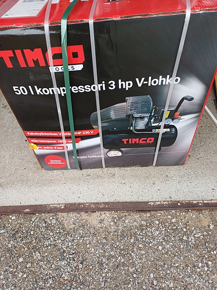 Timco 50 l kompressori 3 hp V-lohko