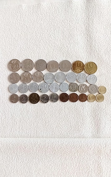 Belgian vanhoja kolikoita 38 kpl. 1970-1990 väliltä