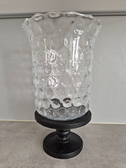 Partylite hurrikaani/vaasi ja jalusta
