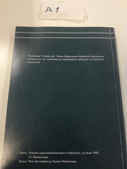 Tuomo Mannermaa – Paralleeleja -kirja