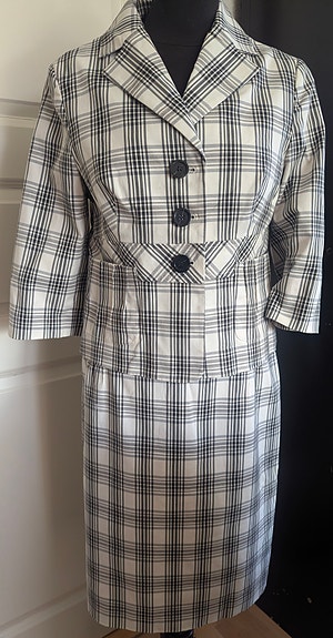 MNG Suit: ruudullinen jakkupuku, koko 42