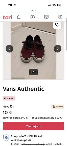 Vans authentic 37