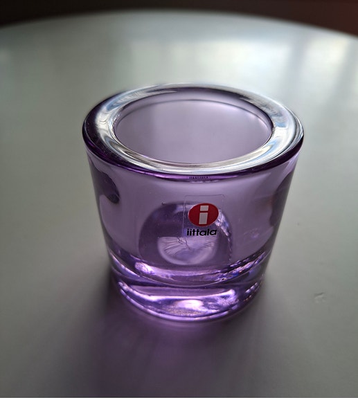 Iittala Kivi tuikku vaalea lila
