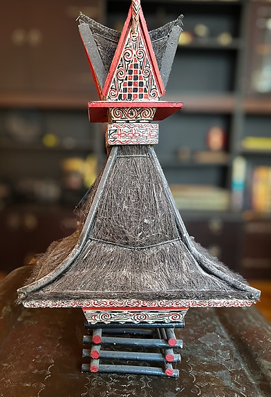 Indonesialainen batak-talon pienoismalli/koroste-esine