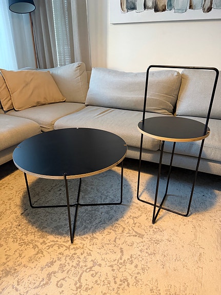 Showroom Finland Tapio Anttila design Mixrack sohvapöytä L ja sivupöytä S