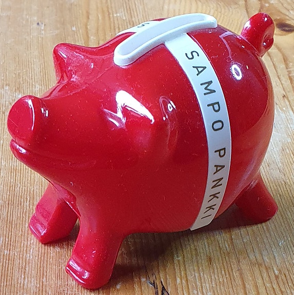 Sampopankki säästöpossu / postipankki kultapossu