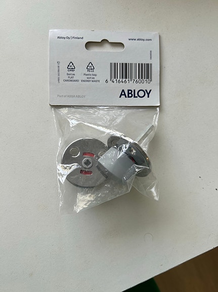 Abloy WC-lukon vääntönuppi ja peitekilpi