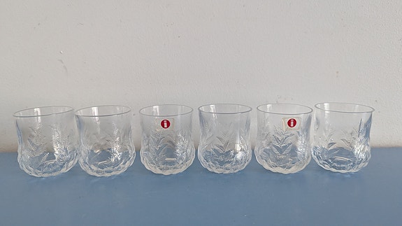 Iittala Koivu Snapsilasi (6kpl, 1981-1984, Valto Kokko)