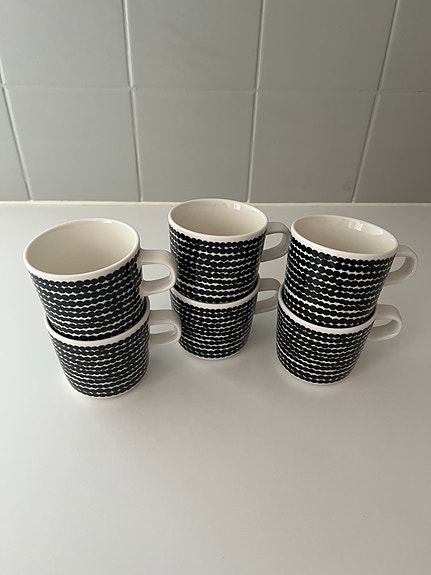 Marimekko räsymatto kahvikupit