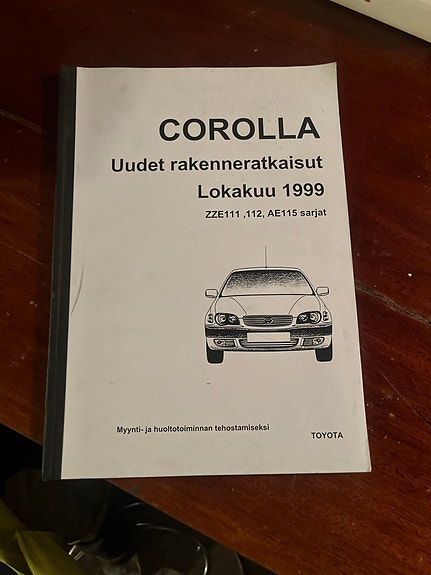 Toyota Corolla uudet rakenneratkaisut lokakuu 1999 - korjausopas
