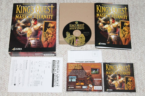 BIG BOX peli King's Quest VIII Mask of Eternity 1998 Sierra PC CD-ROM vintage