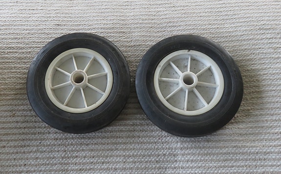 20cm Nailonkumi pyörät 2 kpl