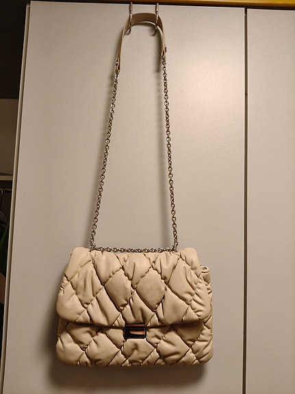H&M beige tikattu olkalaukku