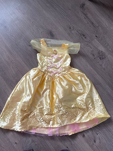 H&M Disney prinsessamekko koko 116 keltainen tytöille