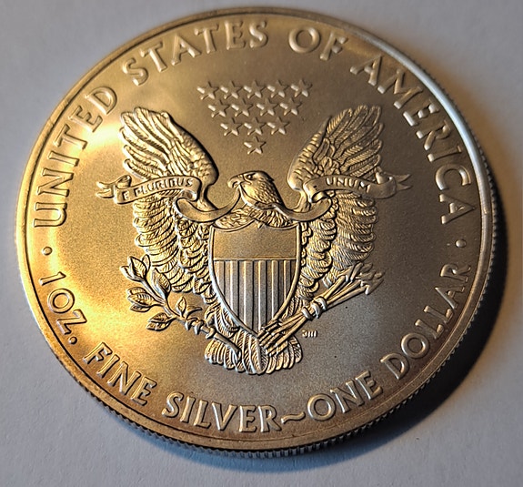 American Silver Eagle 1 oz hopeakolikko 2008