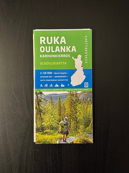Ruka–Oulanka–Karhunkierros-ulkoilukartta (2015)