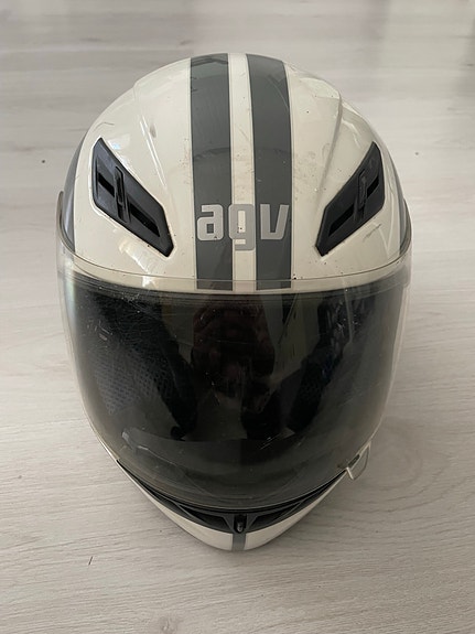 AGV K-4 moottoripyöräkypärä M valkoinen/harmaa