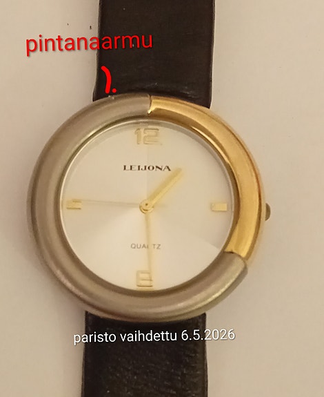 Leijona naisten rannekello nahkarannekkeella
