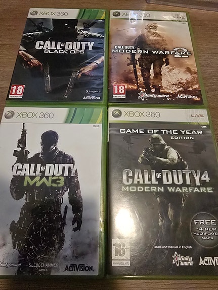 Call Of Duty pelit 4kpl Xbox 360