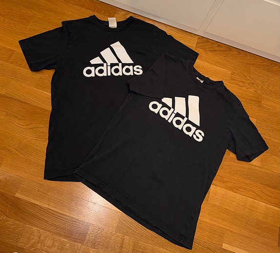 Adidas 2  paitaa  musta Koko S & M