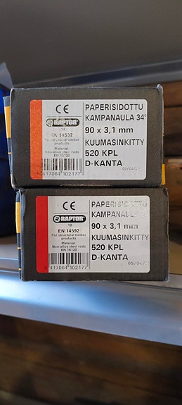 Raptor kampanaula 90 x 3,1 mm kuumasinkitty 520 kpl D-kanta
