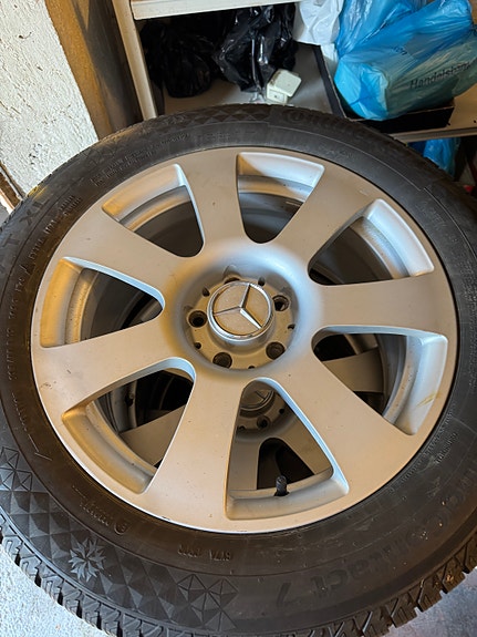 Mercedes-Benz S W221 alkuperäiset vanteet kitkarenkailla Continental