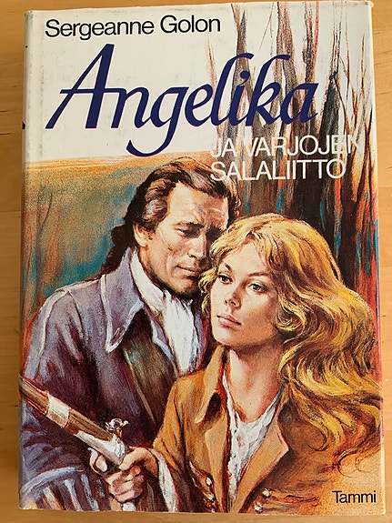Angelika ja varjojen salaliitto -romaani, loistokunto, antikvariaatissa väh 15 €