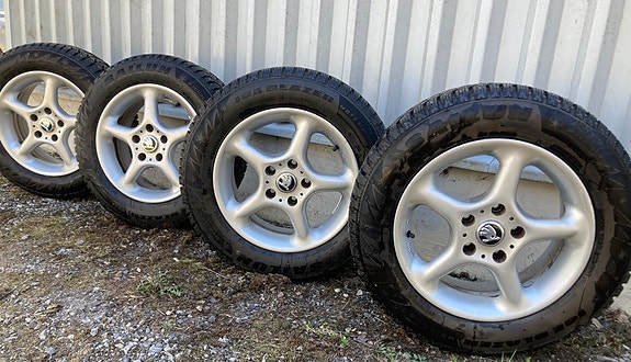 Todella hyvät nastarenkaat 195/65R15 vanteineen (VAG)