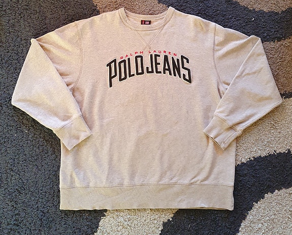 Vintage Polo Jeans Ralph Lauren collegepaita XL harmaa