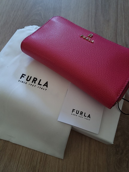Furlan nahkainen vetoketjullinen lompakko (väri 4504S VELVET PINK+COROLLA INT.)