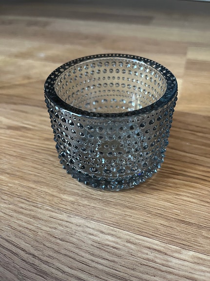 Iittala Kastehelmi tuikkukippo harmaa lasi