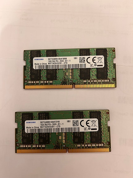 32GB (2x16gb) Samsung DDR4 SO-DIMM RAM-muistit | Tori
