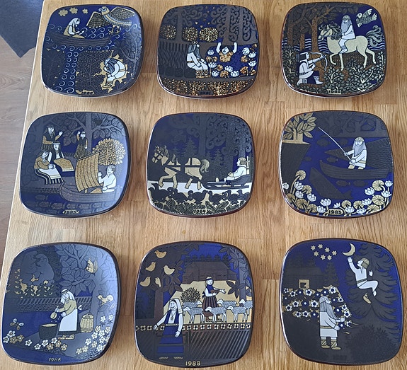 Arabia Kalevala vuosilautaset 1980-1988