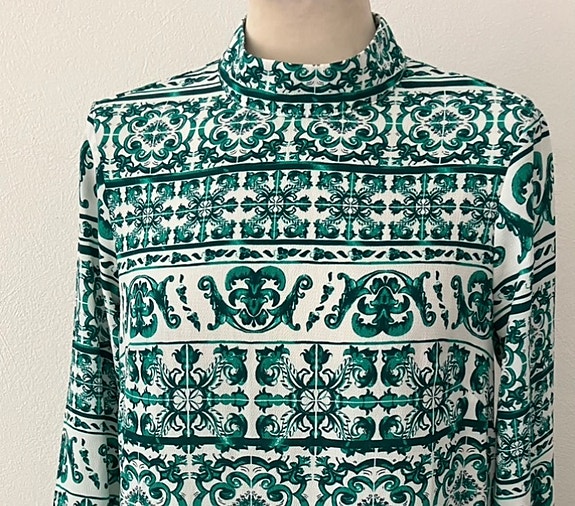 H&M vihreä valkoinen kuviollinen paita 36